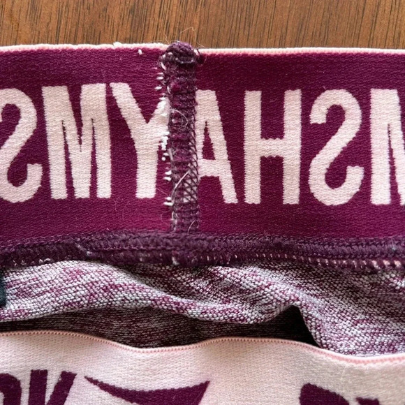 Gym Shark flex leggings dark Ruby/blush nude leggings size  small - Picture 5 of 9